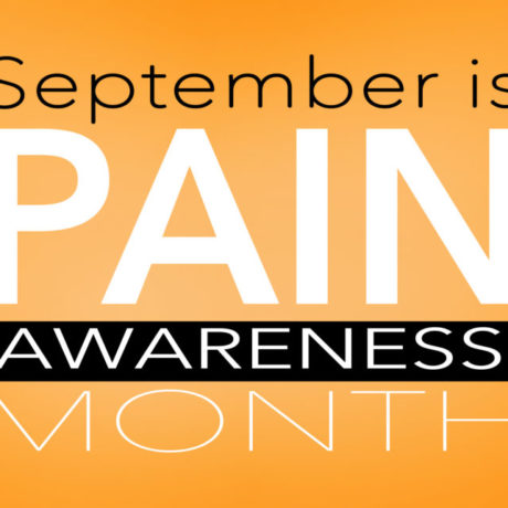 September is pain awareness month, background with text